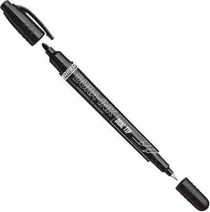 INK MARKER MARKAL DUAL TIP BLACK