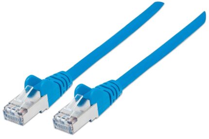 INTELLINET Patchkabel Cat6a-Stecker/Cat7-Rohkabel 2m blau