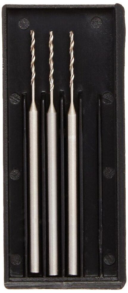 Tungsten vanadium drill bits, 0.8 mm, 3 pcs.