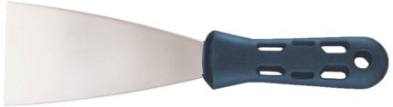 Putty knife CE, stainless steel, 1K blue handle, 100mm