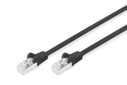 DIGITUS Patchkabel Netzwerkkabel CAT6, RJ45 St/St, 2.0m, schwarz