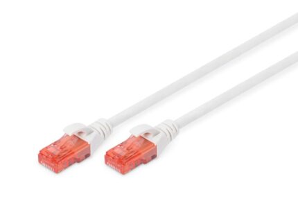 Patch-Kabel CAT6 3,0m U/UTP wei Cu LSZH AWG 26/7 Wei