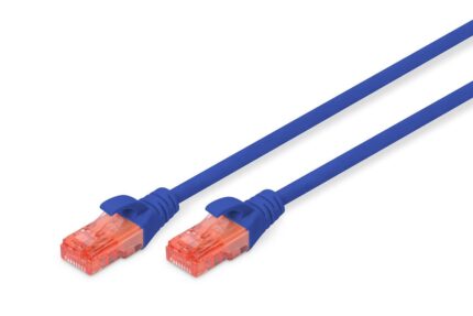 Patch-Kabel CAT6 5,0m U/UTP blau Cu LSZH AWG 26/7 Blau