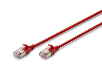 DIGITUS Patchkabel CAT 6A F/FTP Slim 0,30m rot