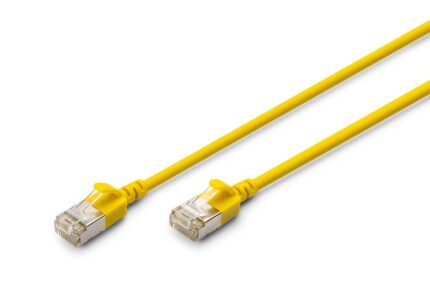 Digitus CAT 6A FFTP Slim Patch Cable 1 m Yellow