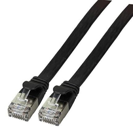 EFB RJ45 Flachpatchkabel U/FTP, Cat.6A, PVC, 1.5m, schwarz