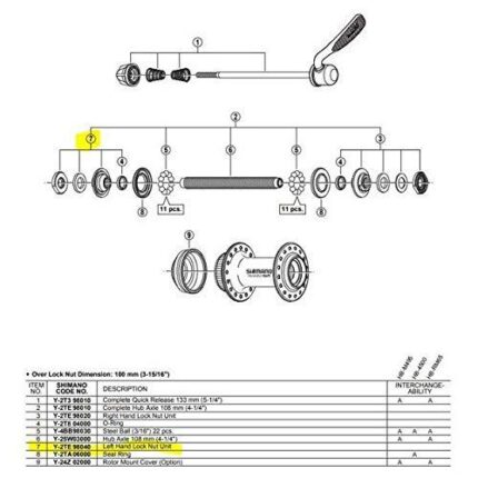 Shimano Y2TE98040 Bicycle Wheel Accessories