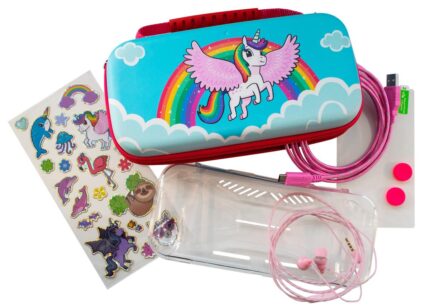 Over the Rainbow Unicorn 7-in-1 Accessory Kit Nintendo Switch Lite