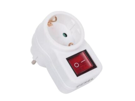 ADAPTER WITH ON/OFF SWITCH - 1 SOCKET - SCHUKO