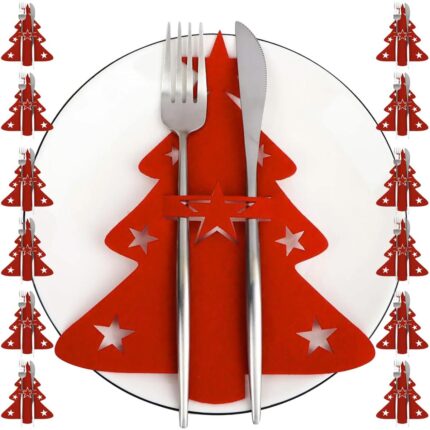 Cutlery case - Christmas trees 12 pcs. Ruhhy 22304