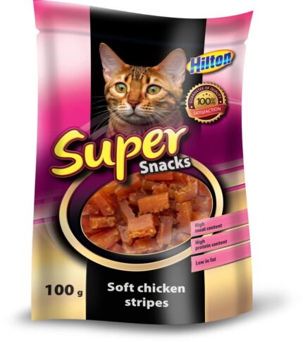 HILTON Soft chicken stripes - cat treats - 100g