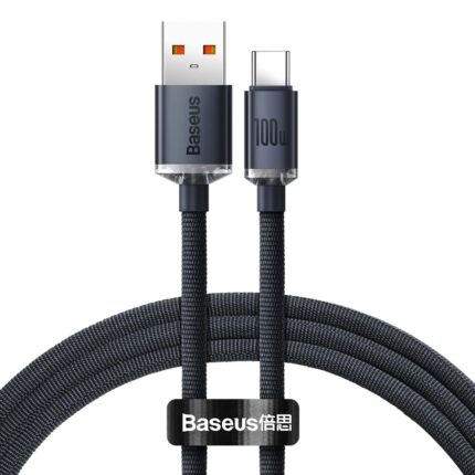 Baseus Crystal Shine cable USB to USB-C, 100W, 1.2m (black)