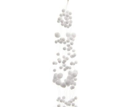 Garland SNOW, white, 3 x 78 x 3 cm